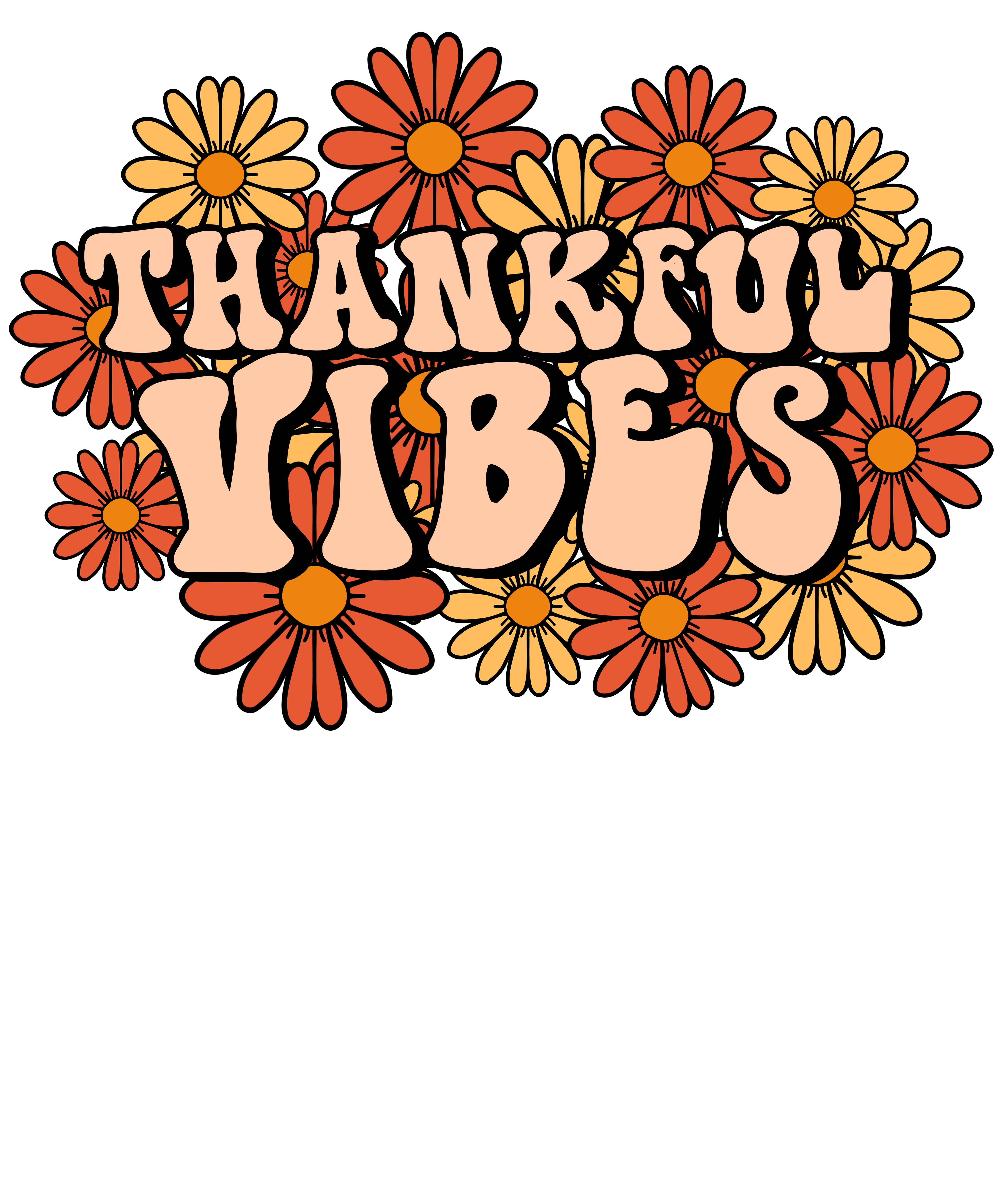 Thankful Vibes DTF Transfers