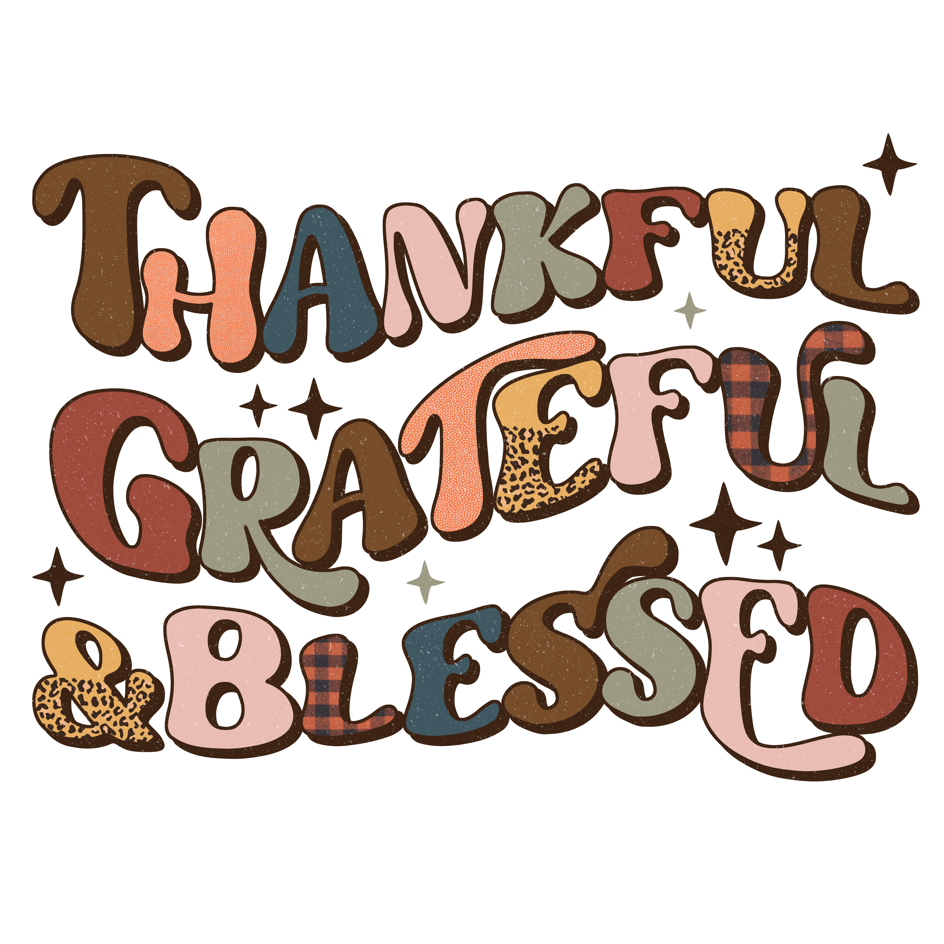 Thankful Grateful DTF Transfers