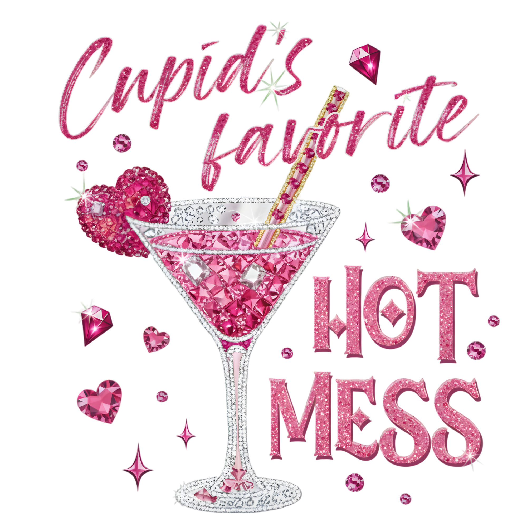 Cupid's Favorite Hot Mess DTF