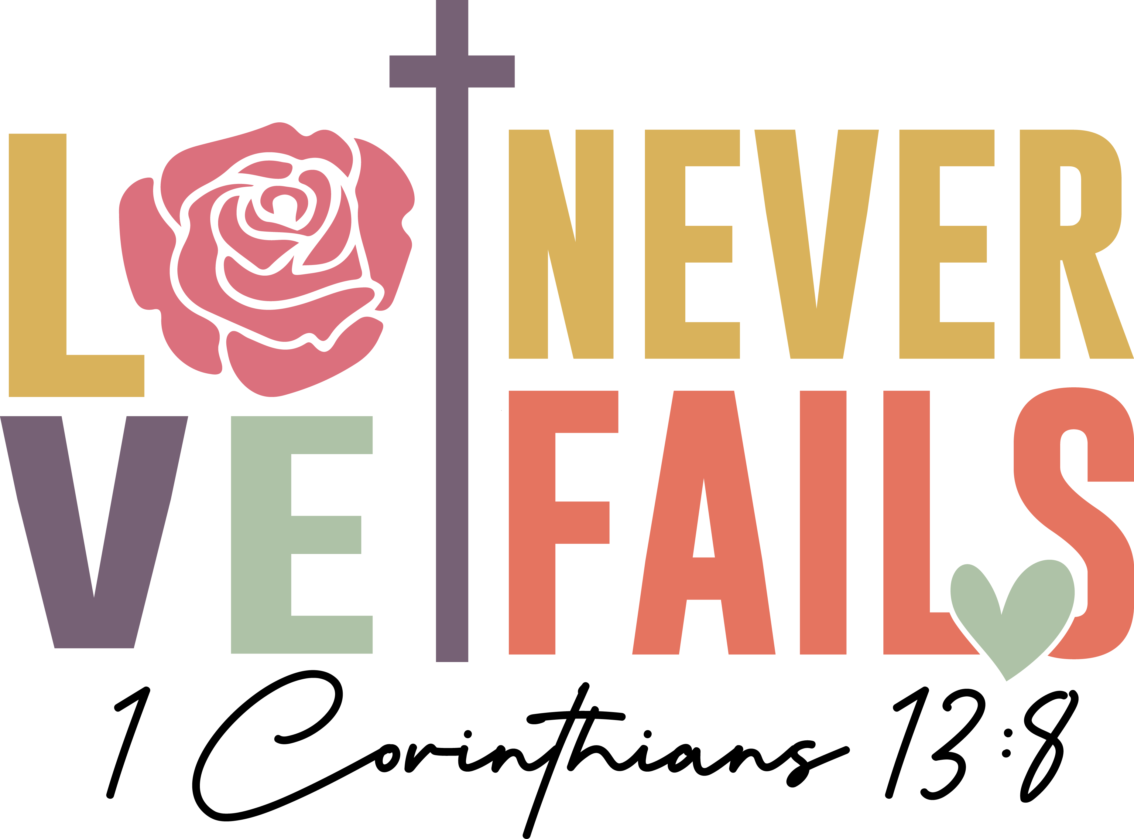Love Never Fails DTF