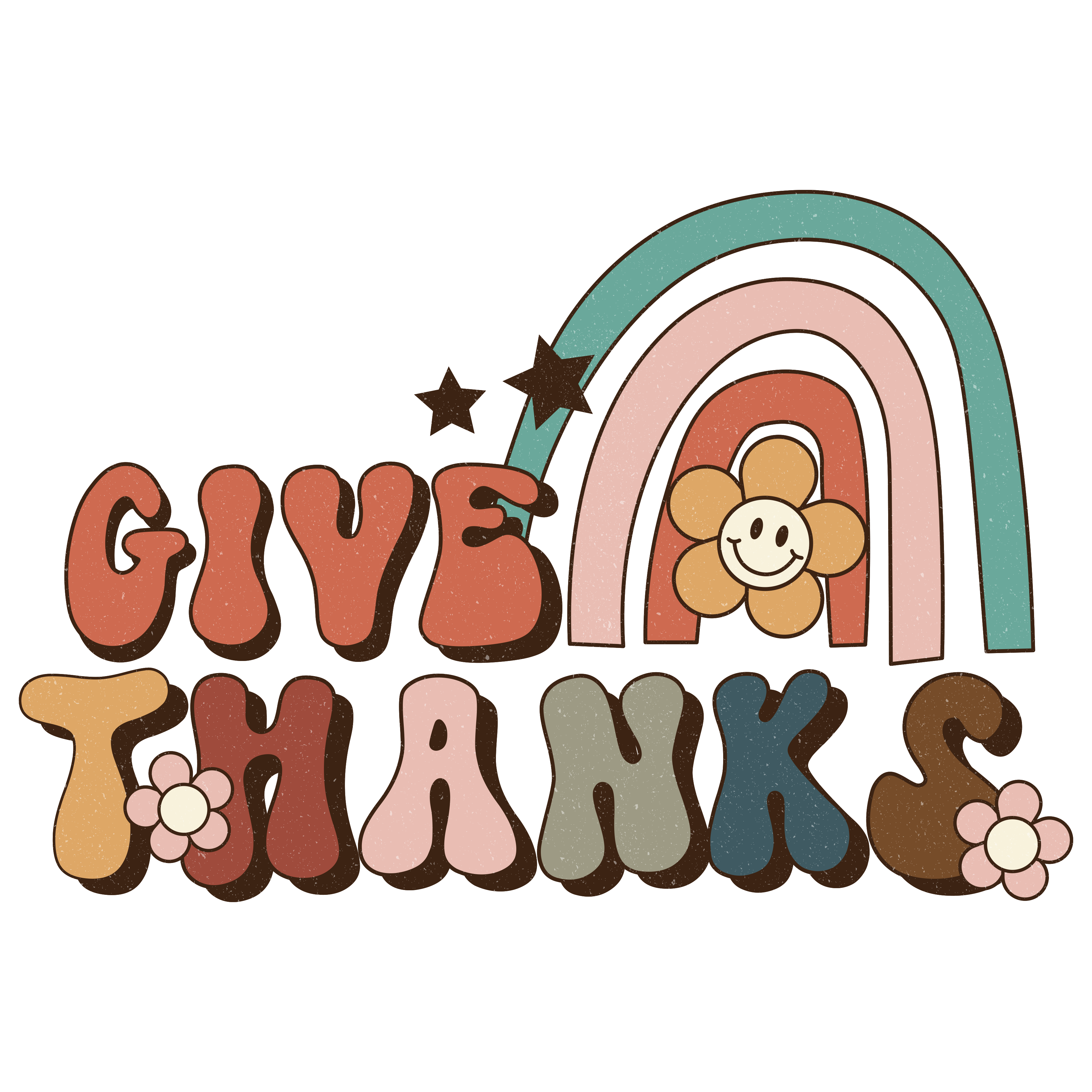 Give Thanks DTF Transfers