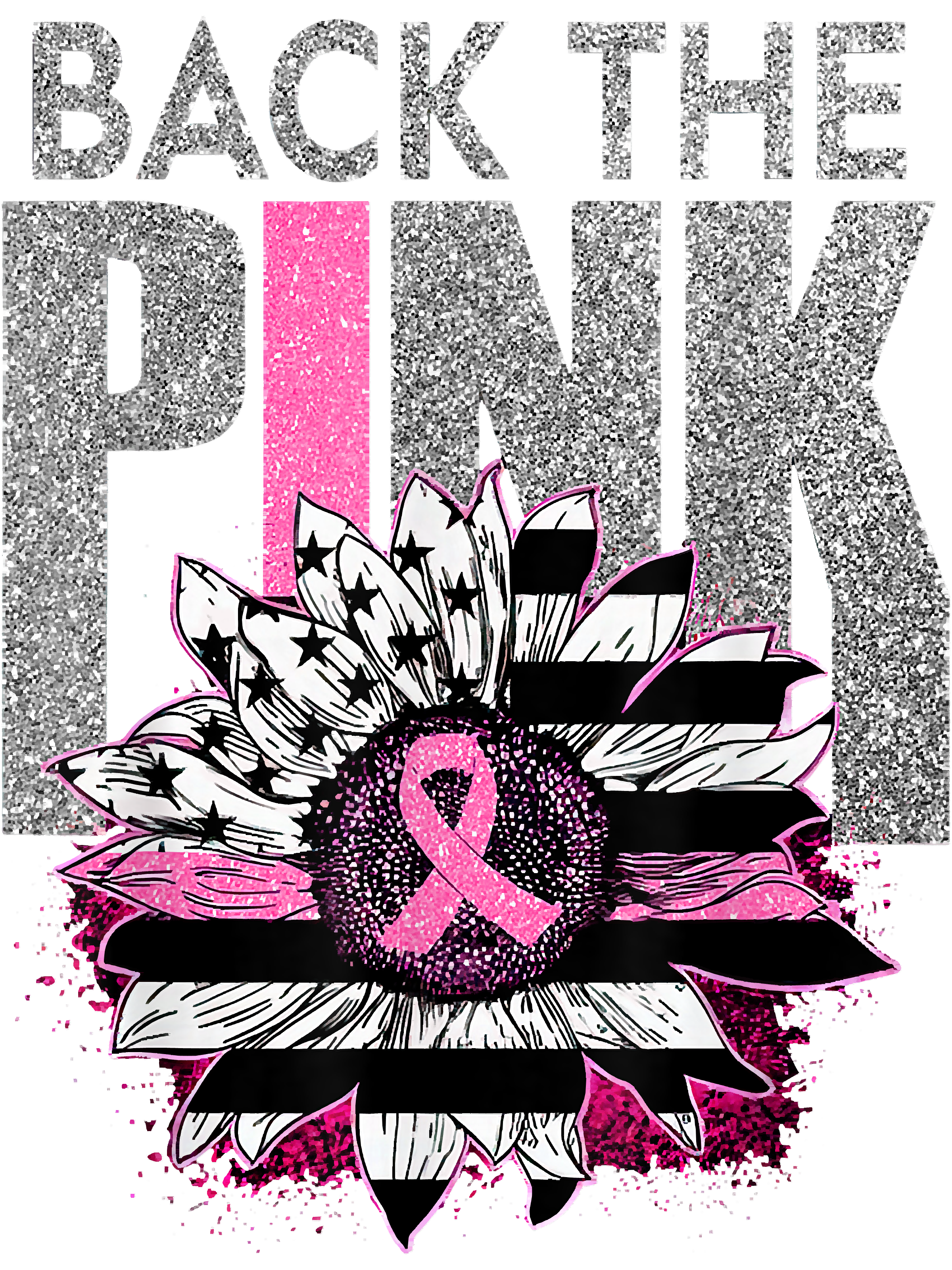 Breast Cancer Awareness Back The Pink DTF Transfers