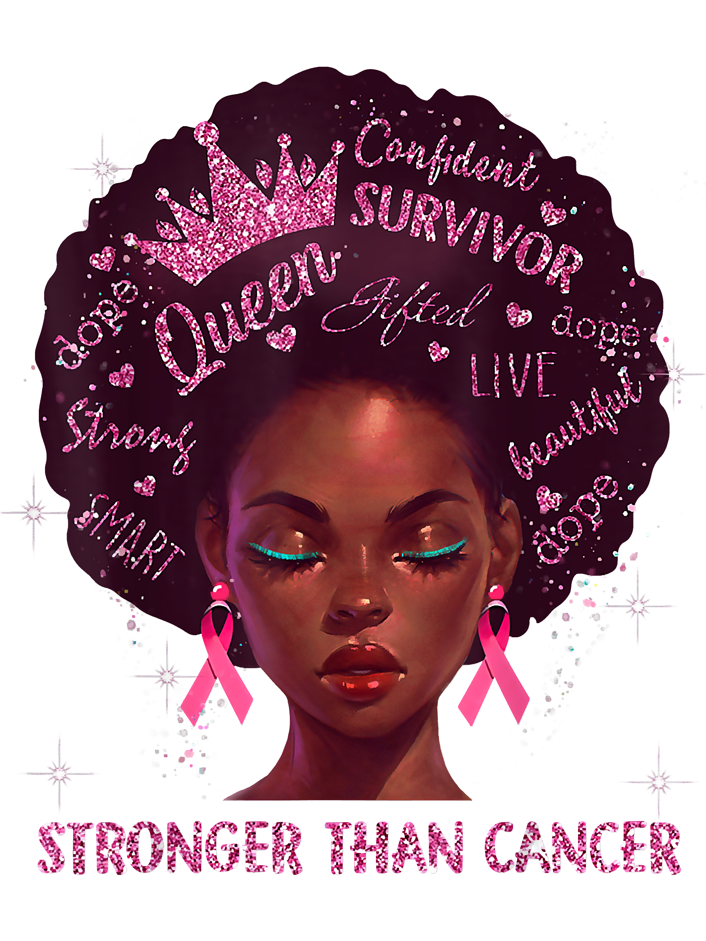 Breast Cancer Awareness Stronger Than Cancer DTF Transfers