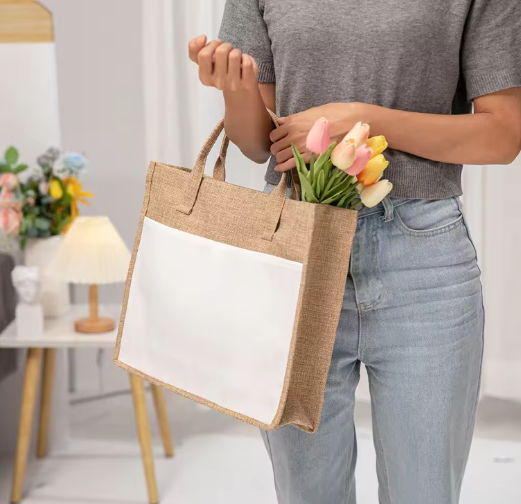 Canvas Sublimation Tote Bag 12" x 12"
