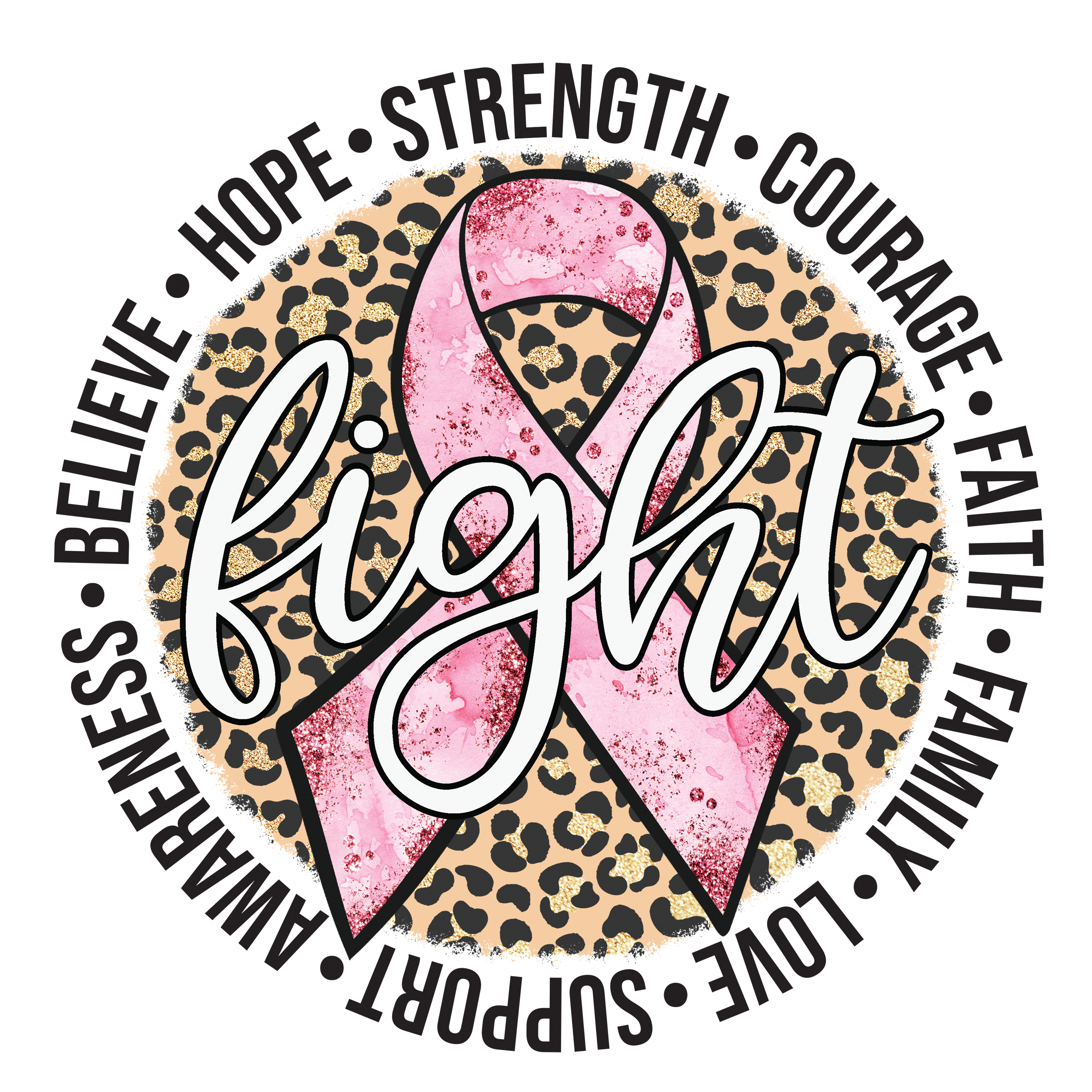 Breast Cancer Awareness Fight Breast DTF Transfers