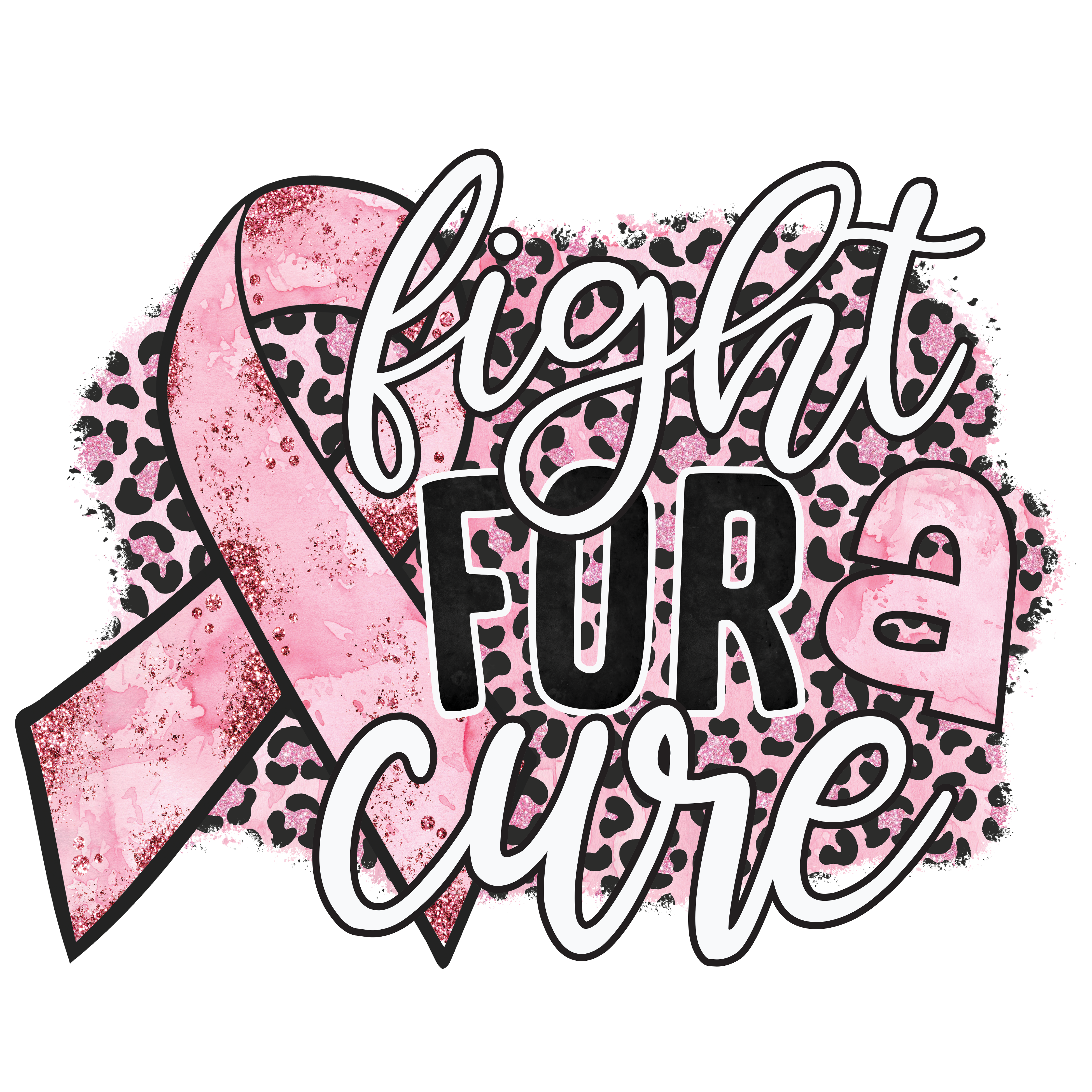 Breast Cancer Awareness Fight For Cure DTF Transfers