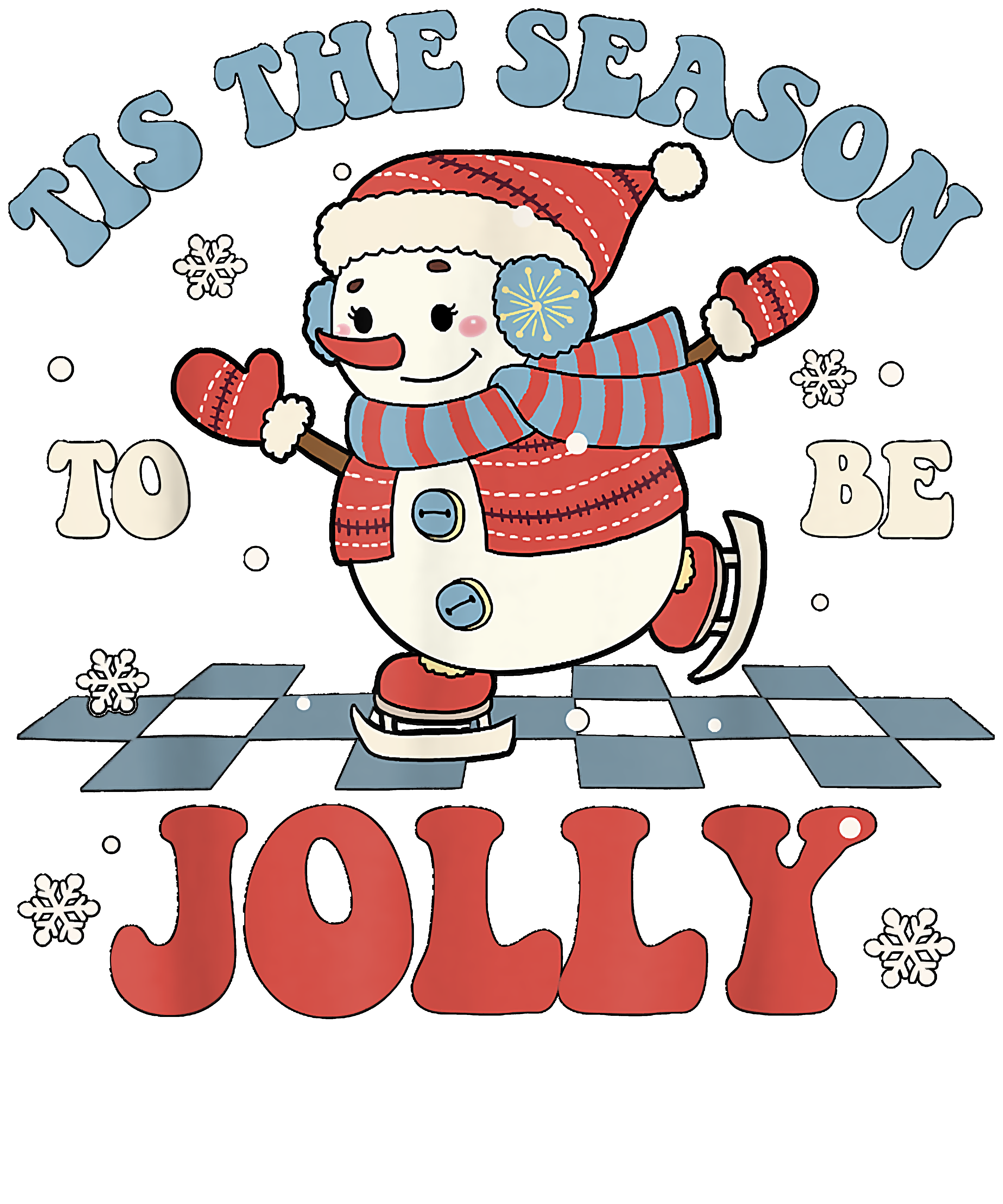 Tis The Season Snowman DTF Transfers