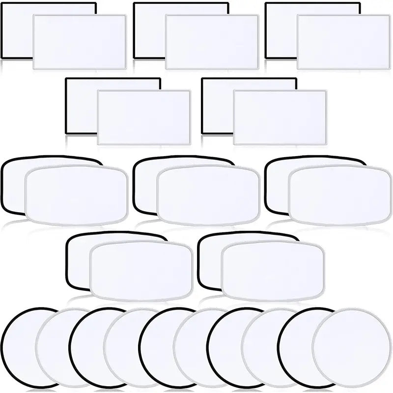 White Patches for Sublimation, DTF or HTV!