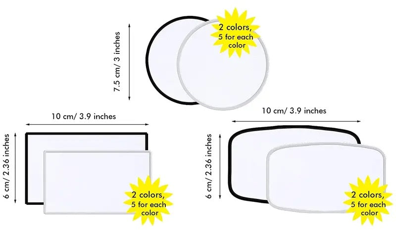 White Patches for Sublimation, DTF or HTV!