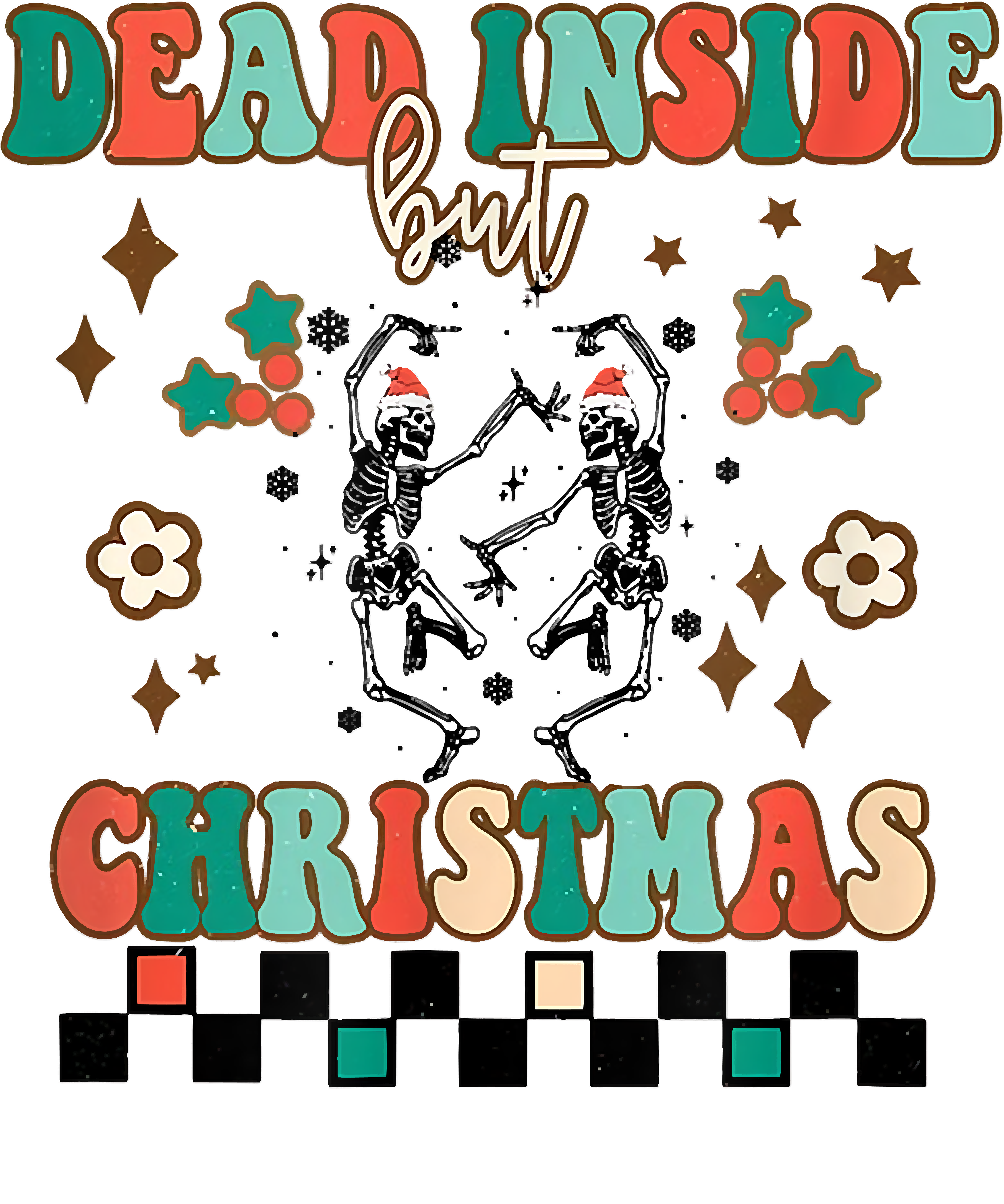 Skeleton Christmas DTF Transfers