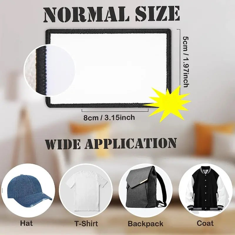 White Patches for Sublimation, DTF or HTV!