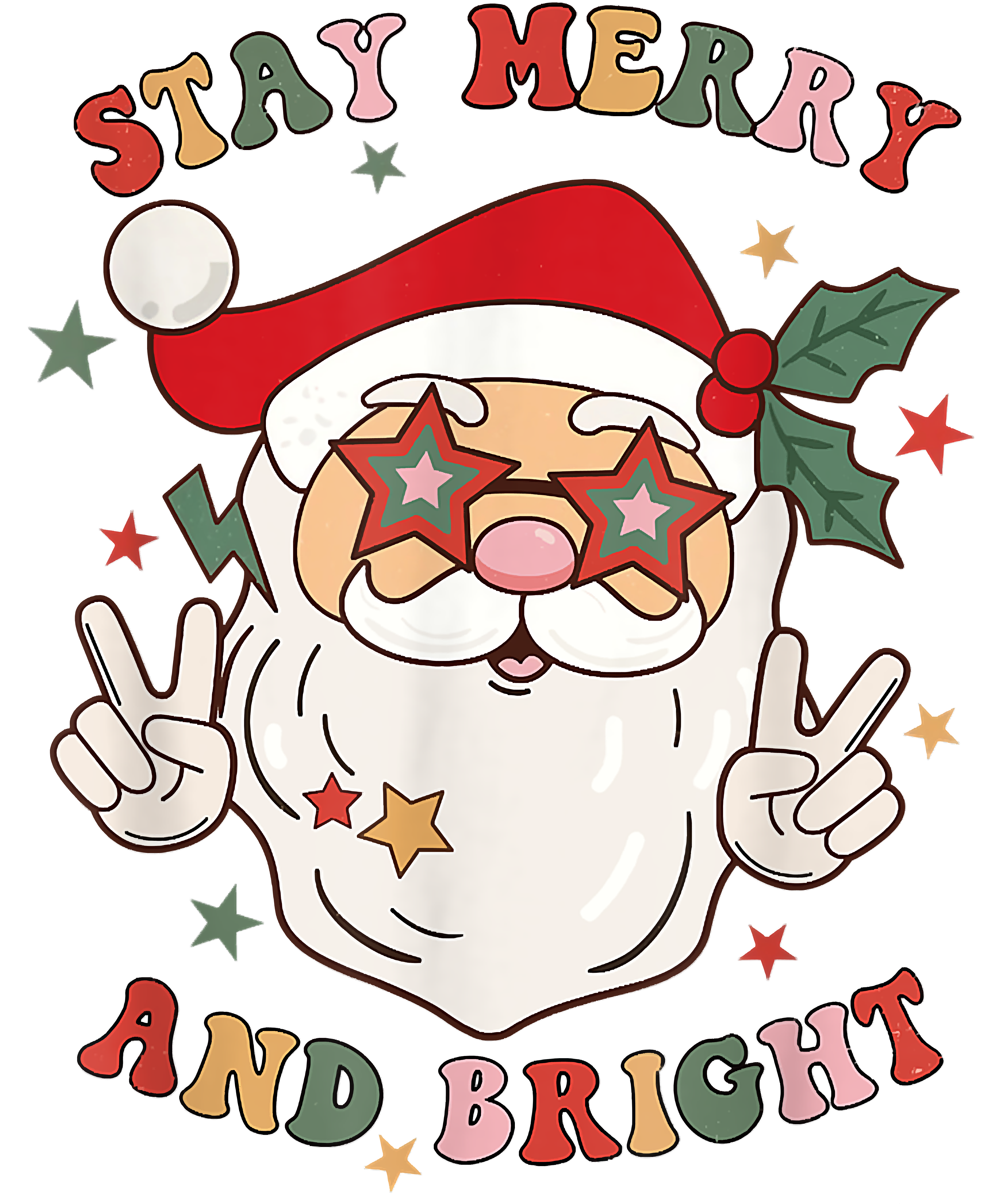 Stay Merry Christmas DTF Transfers