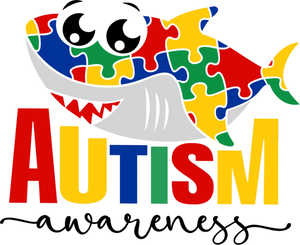 Autism Shark DTF Transfers