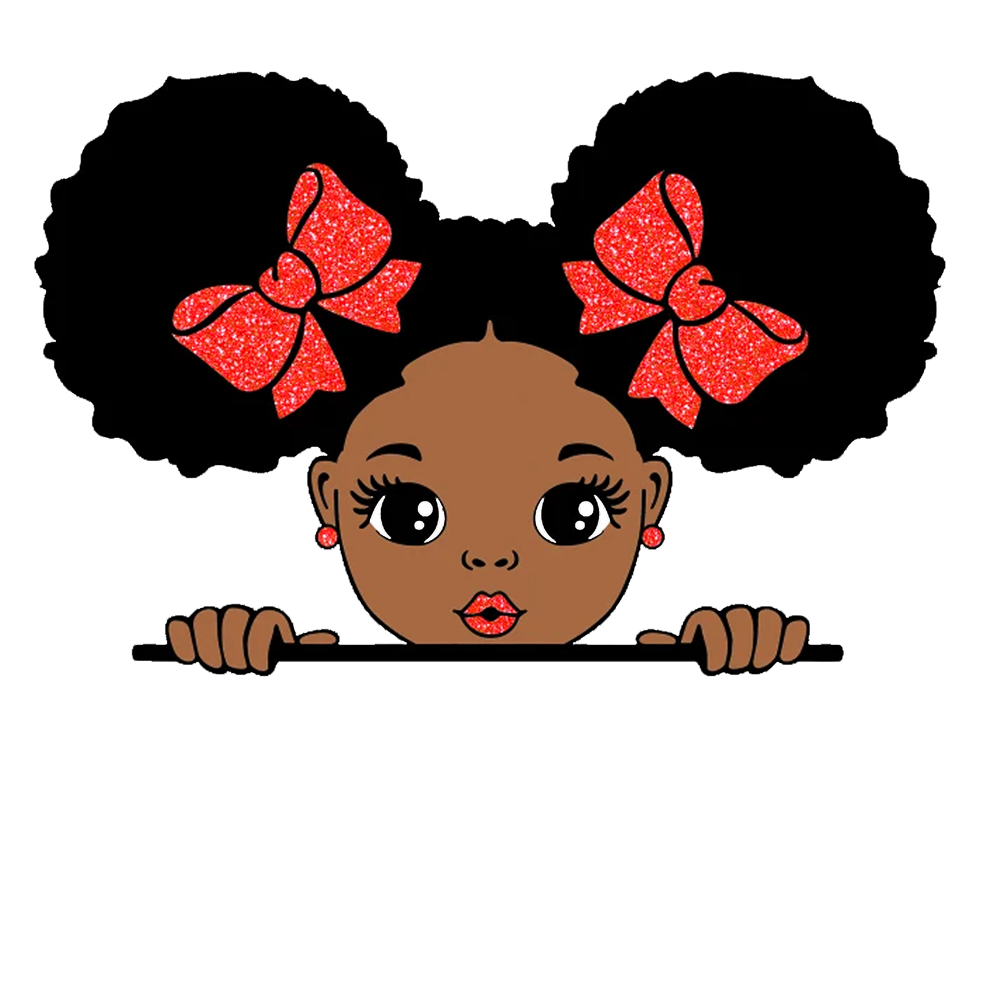 Red Bow Girl DTF Transfers