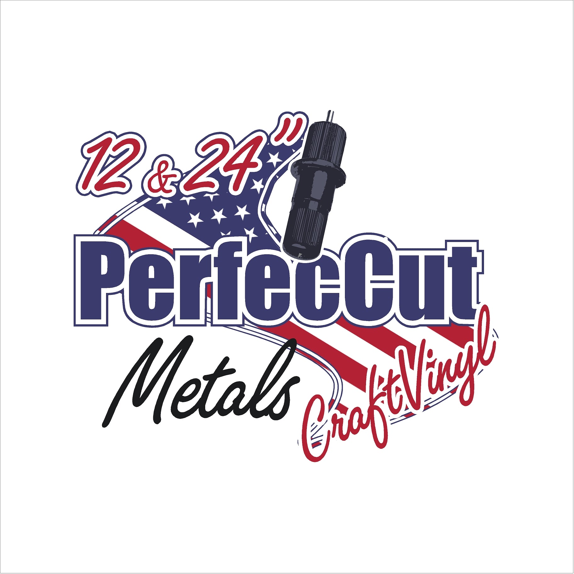12" and 24" PerfecCut Metalic Sticker Vinyl Sheets & Rolls