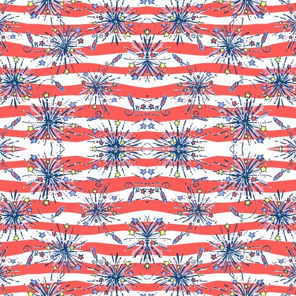 Custom Patterns Red, White & Blue 18" x 36" HTV Sheet