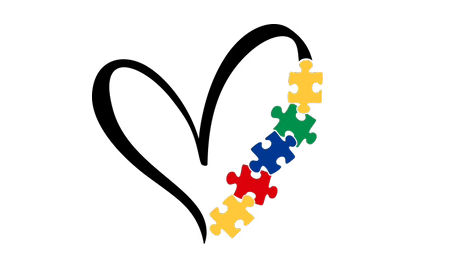 Autism Heart DTF Transfers