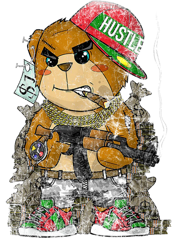 Hustle Teddy Bear DTF Transfers