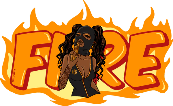 Fire Girl DTF Transfer