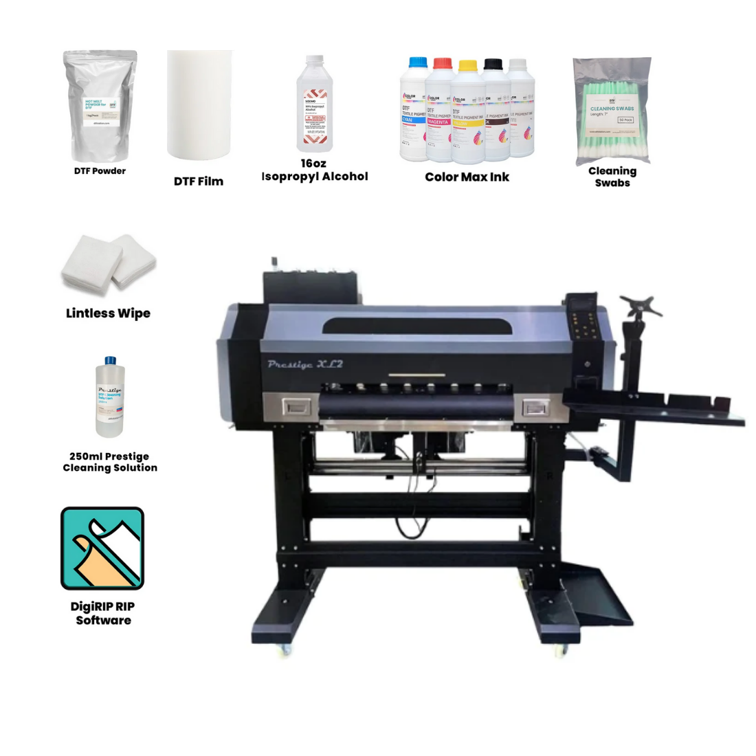 Fluorescent DTF Printing and Printer Setup available.