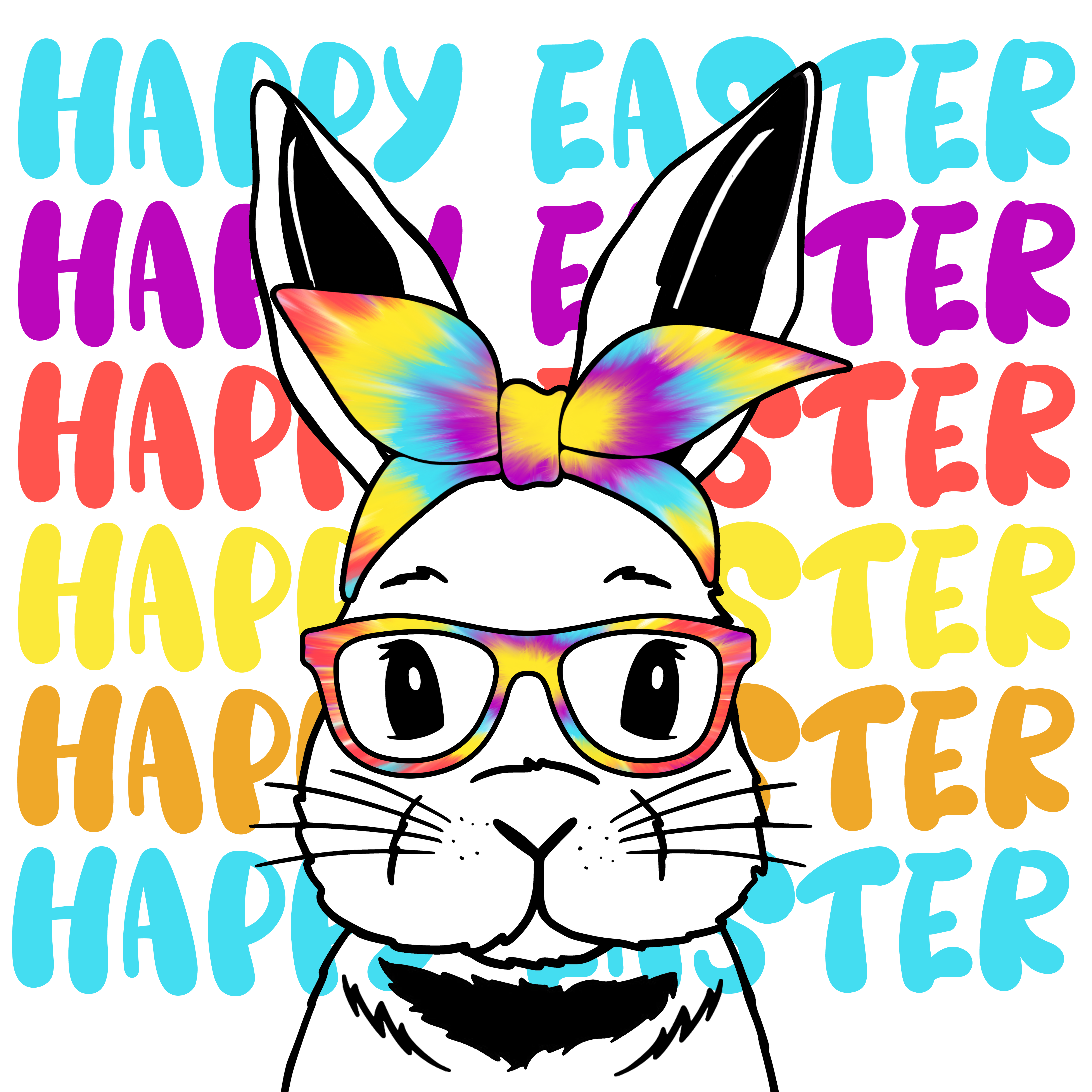 Happy Easter Rainbow DTF