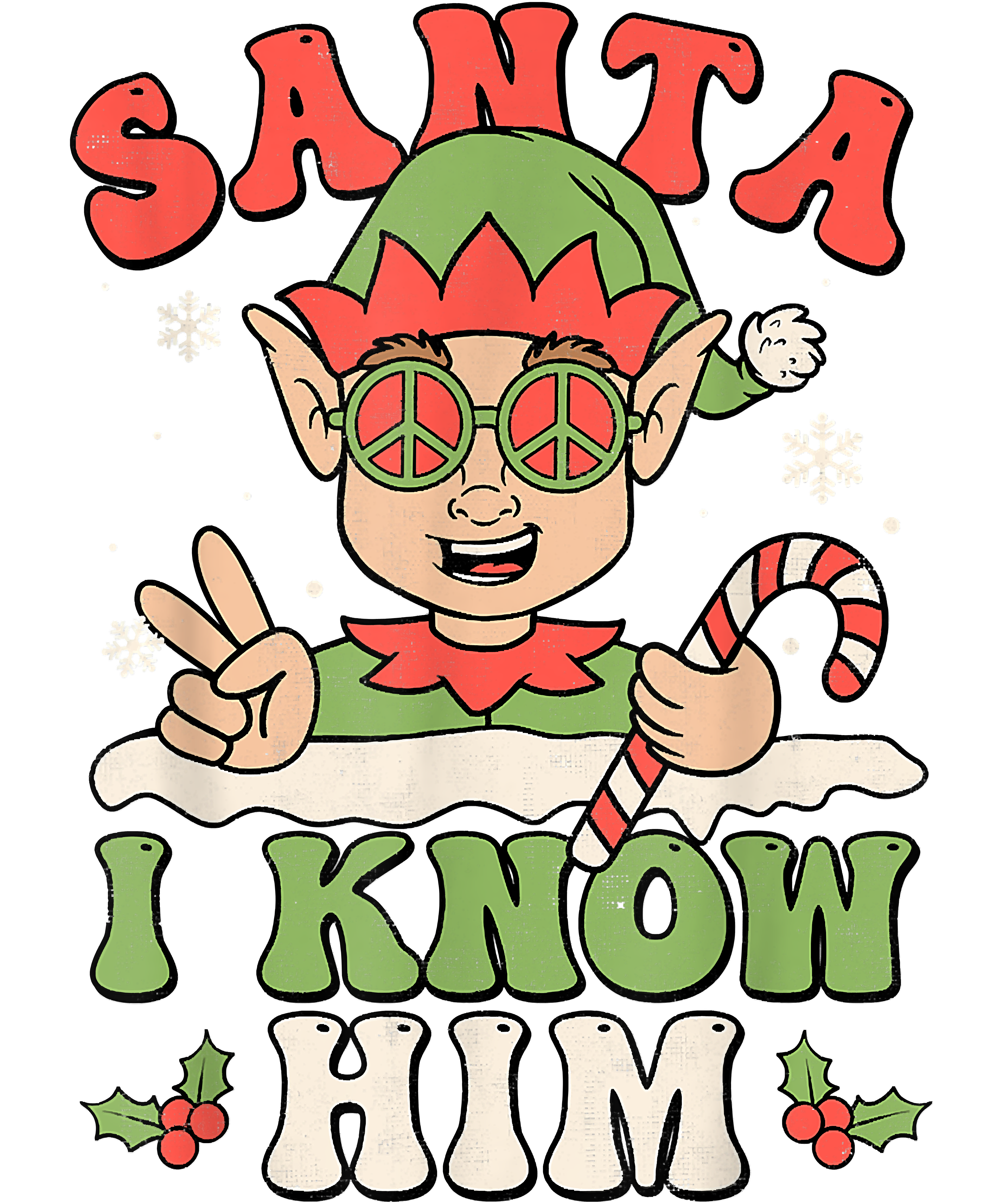 Santa I Know Him Christmas DTF Transfers