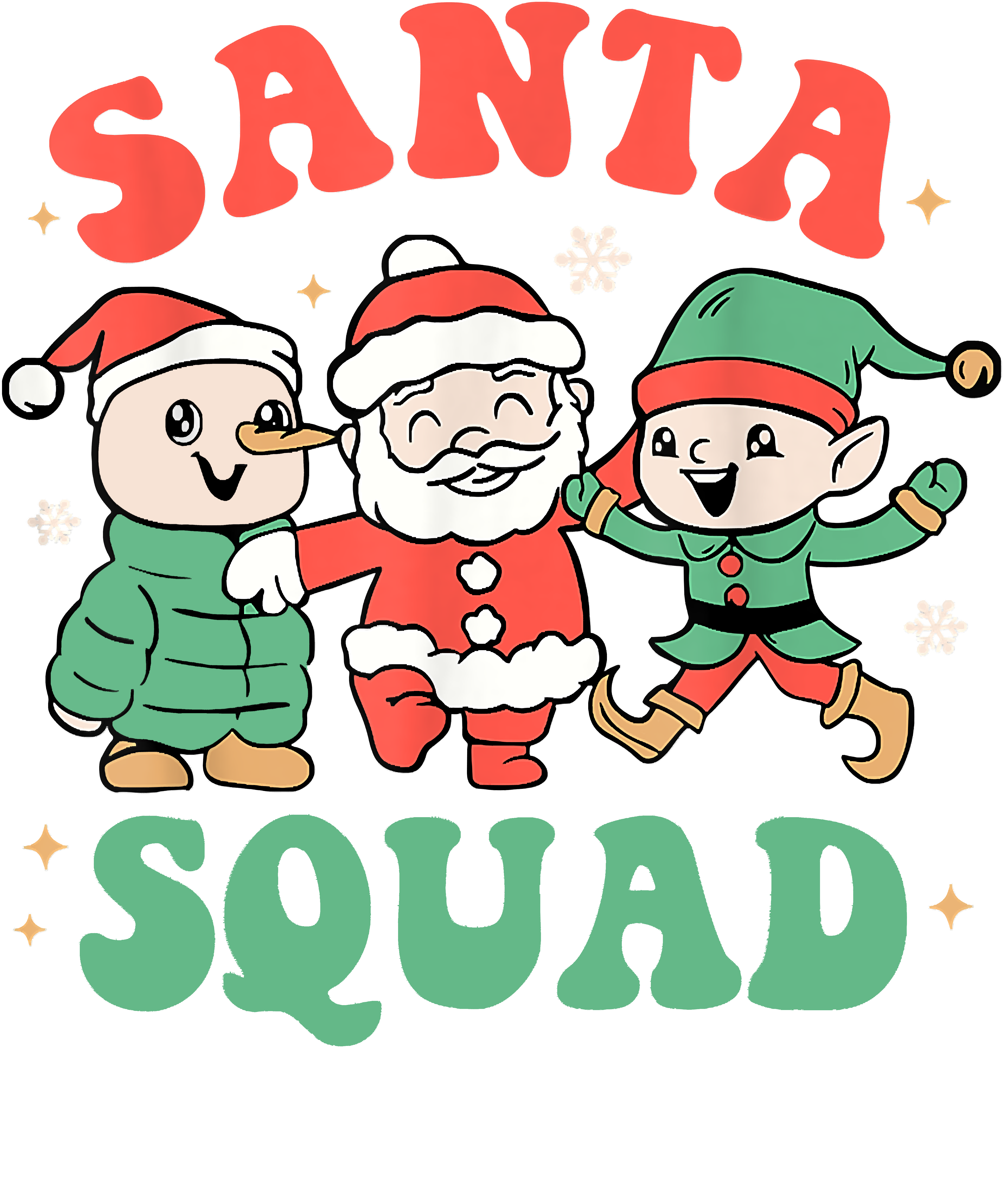 Santa Retro Squad Christmas DTF Transfers