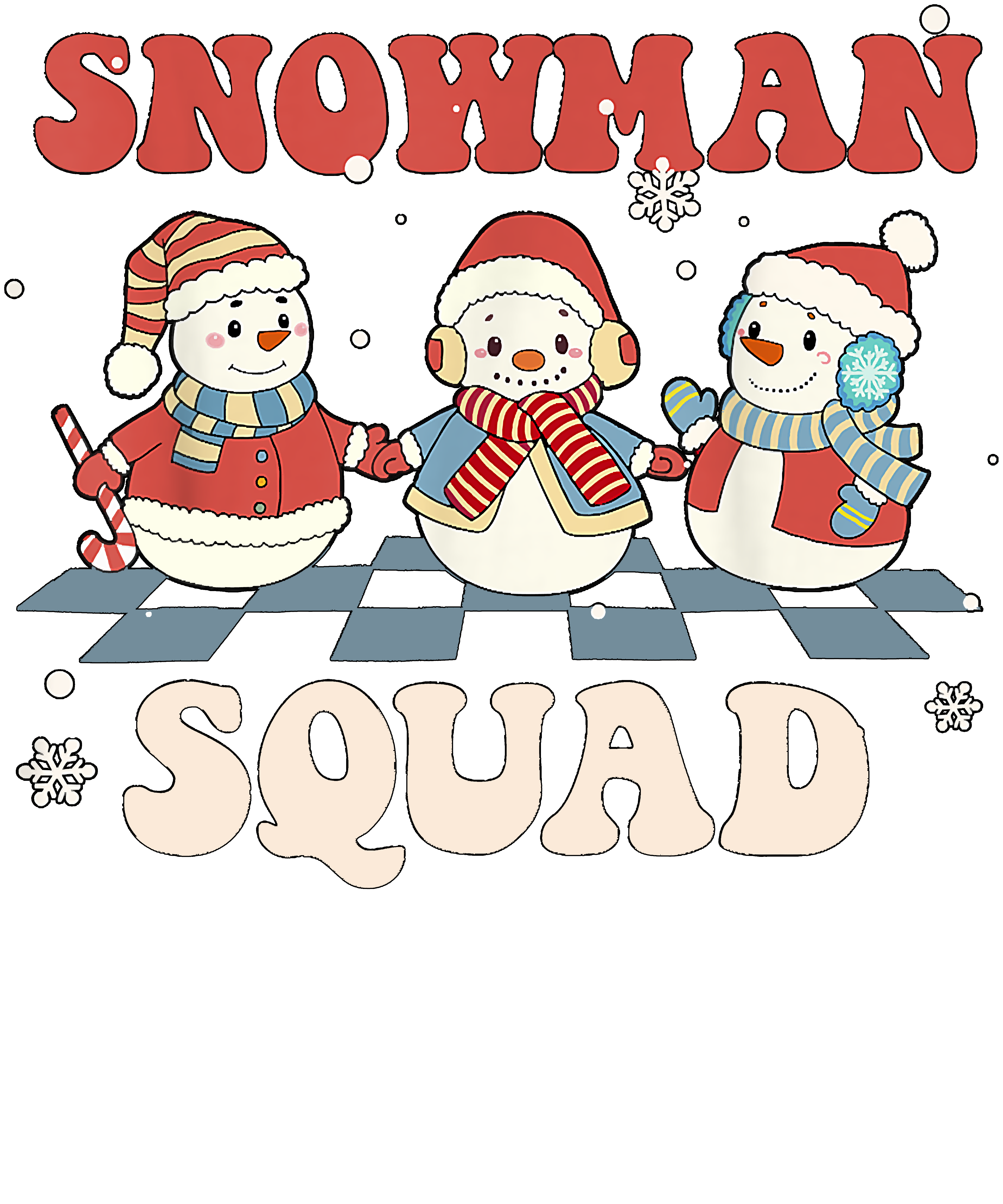 Snowman Squad Christmas DTF Transfers