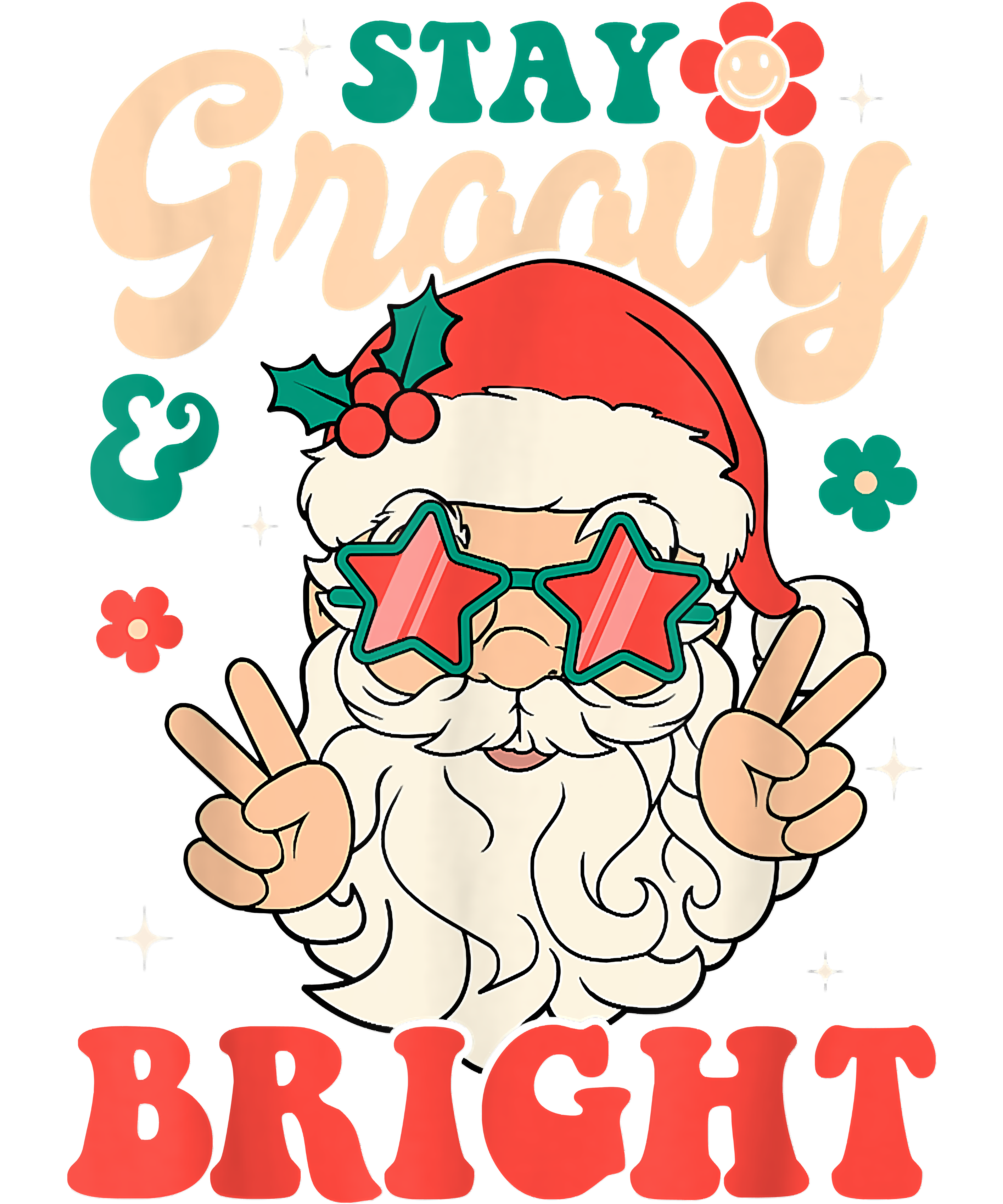 Stay Groovy & Bright Christmas DTF Transfers