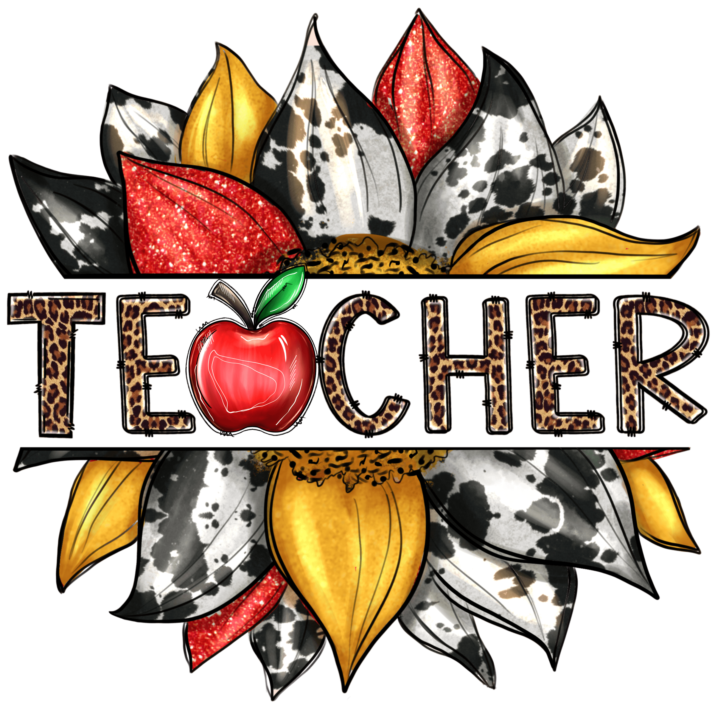 Teacher Flower DTF Transfers