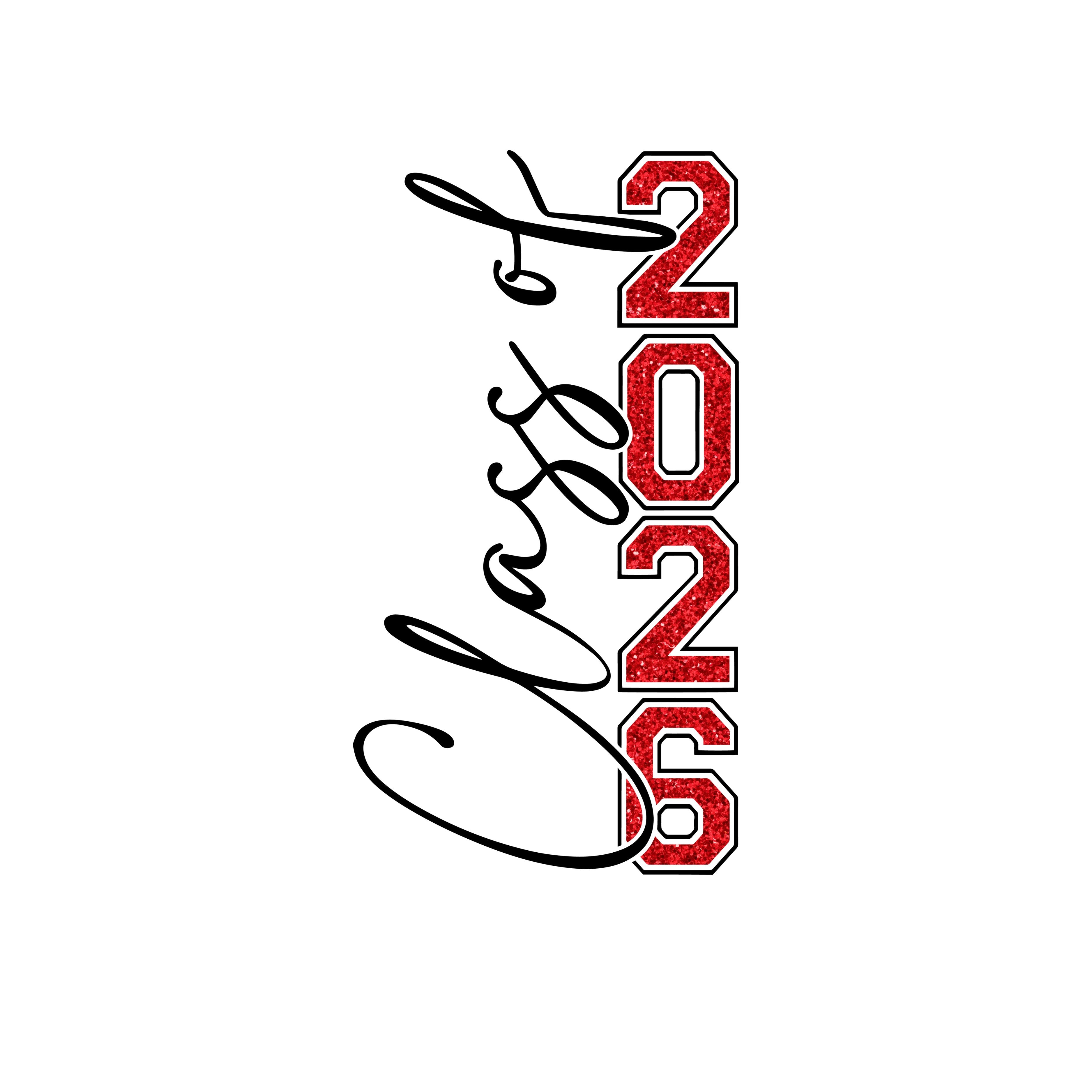 CLASS OF 2026 BLACK AND RED