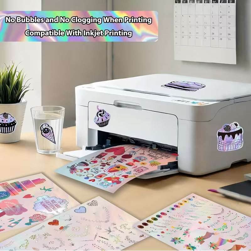 Inkjet Printable Matte/Gloss/Clear/Hologram/Magnetic Permanent Adhesive Vinyl