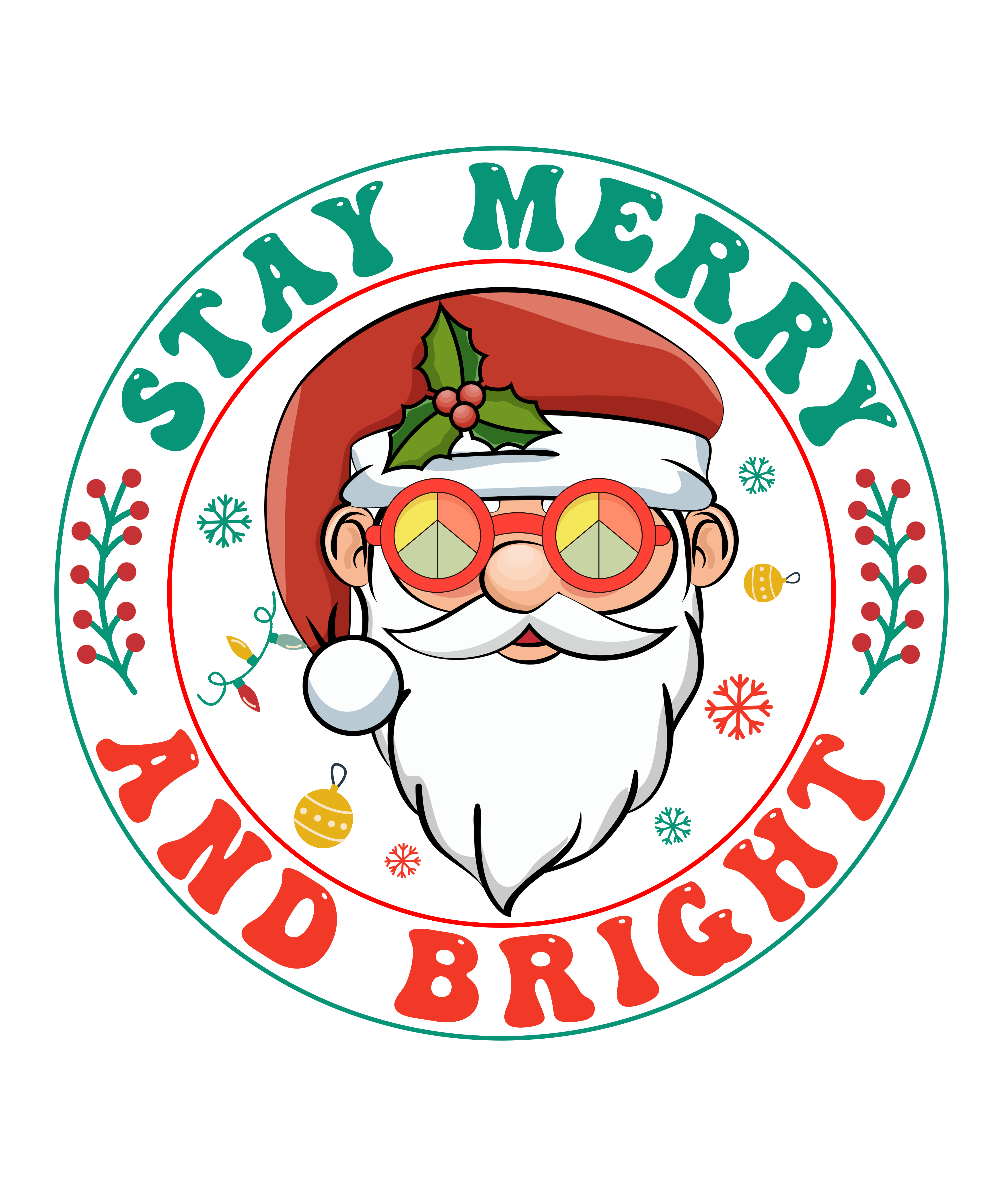 Stay Merry and Bright  Christmas DTF Transfers