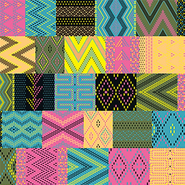 Custom Patterns Kente 18" x 36" Glitter Sheet
