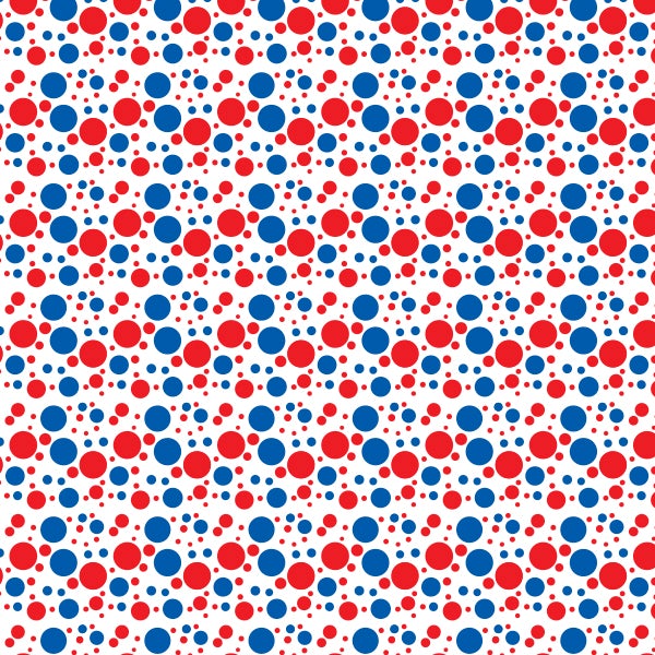 Custom Patterns Red, White & Blue 18" x 36" Decal Sheet