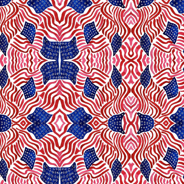 Custom Patterns Red, White & Blue 12" x 18" HTV Sheet