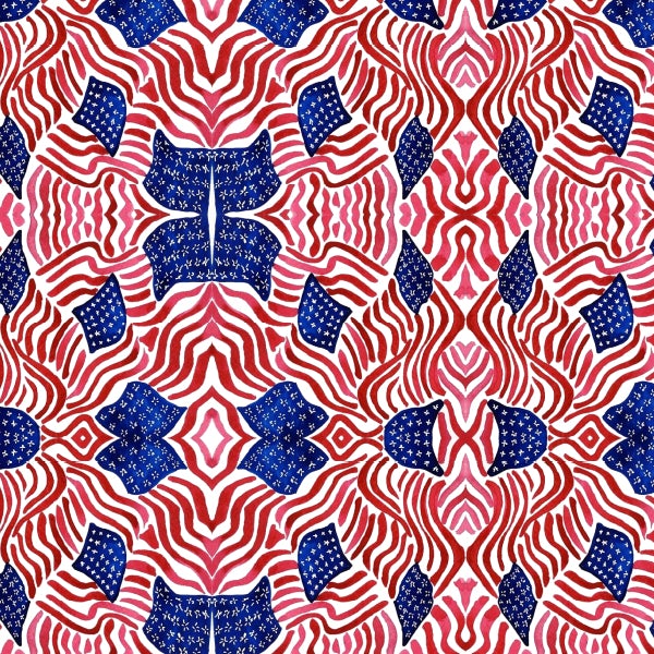Custom Patterns Red, White & Blue 18" x 36" Glitter Sheet