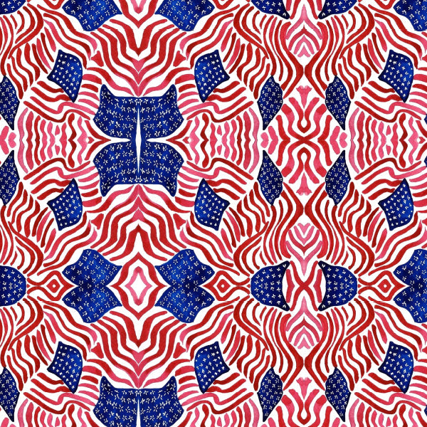 Custom Patterns Red, White & Blue 12" x 18" Glitter Sheet