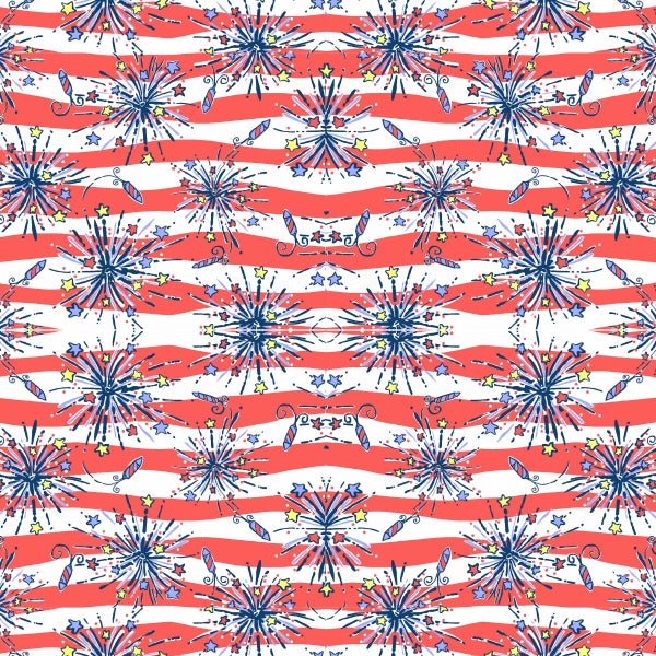 Custom Patterns Red, White & Blue 18" x 36" Decal Sheet