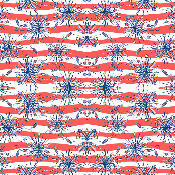 Custom Patterns Red, White & Blue 12" x 18" HTV Sheet