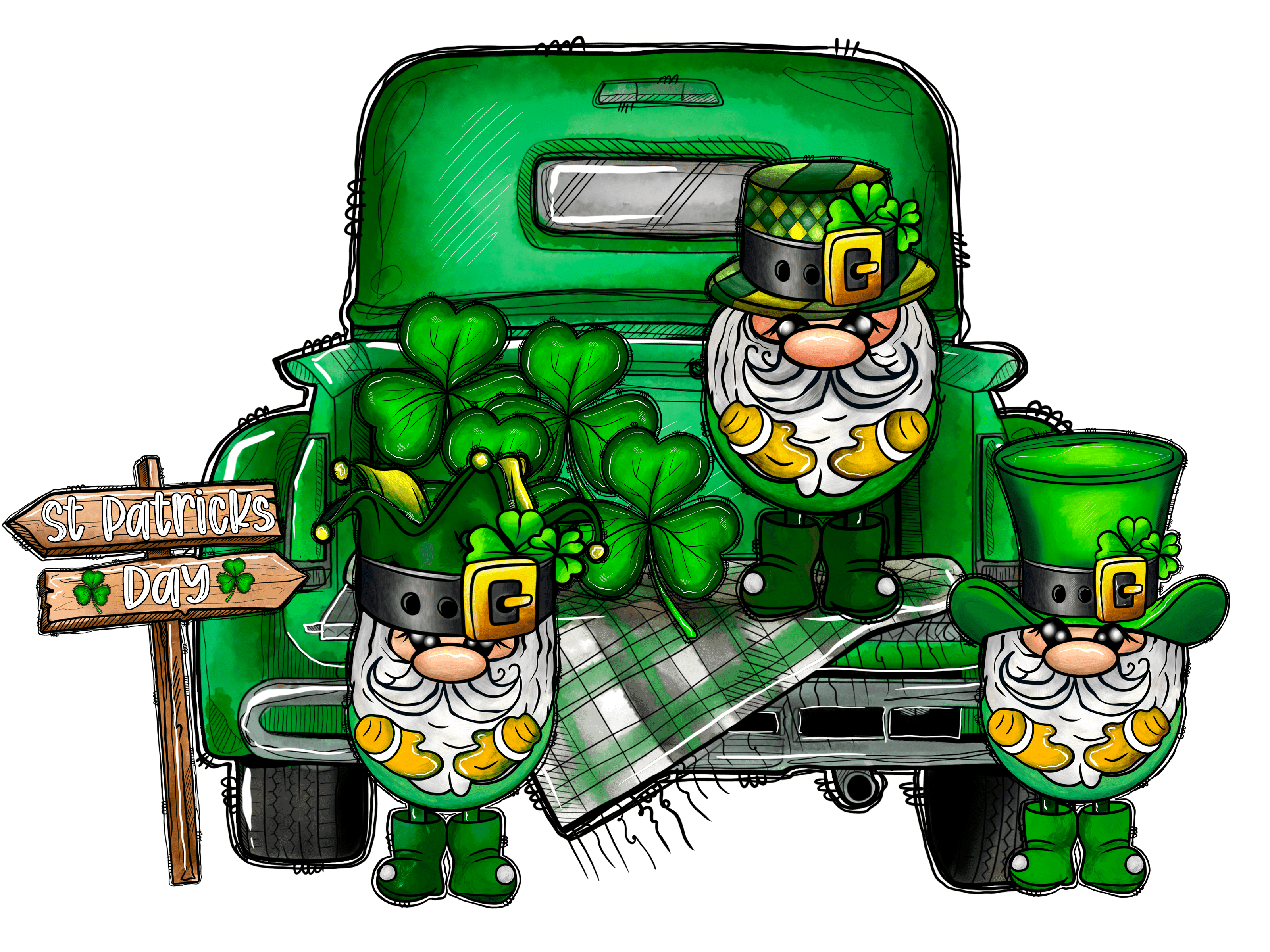 St. Patrick's Day Truck DTF Transfers