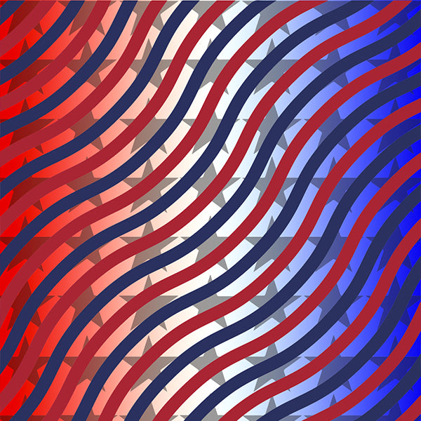 Custom Patterns Red, White & Blue 12" x 18" HTV Sheet