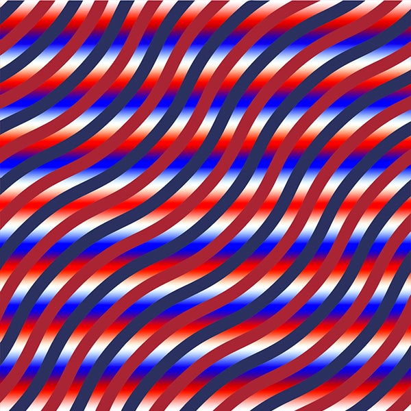 Custom Patterns Red, White & Blue 18" x 36" Decal Sheet