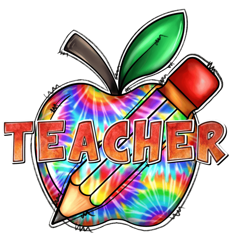 Teacher Apple DTF Transfers