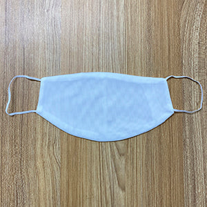 White Masks for Sublimation w thin elastic straps