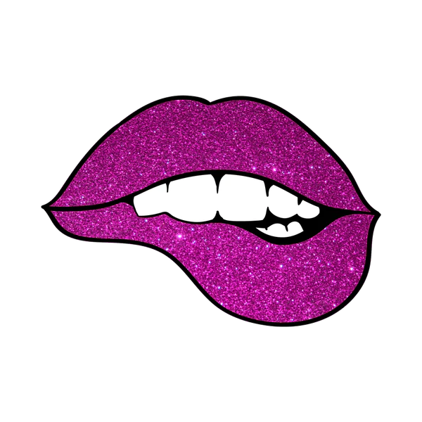 Purple Glitter Lips DTF Transfers