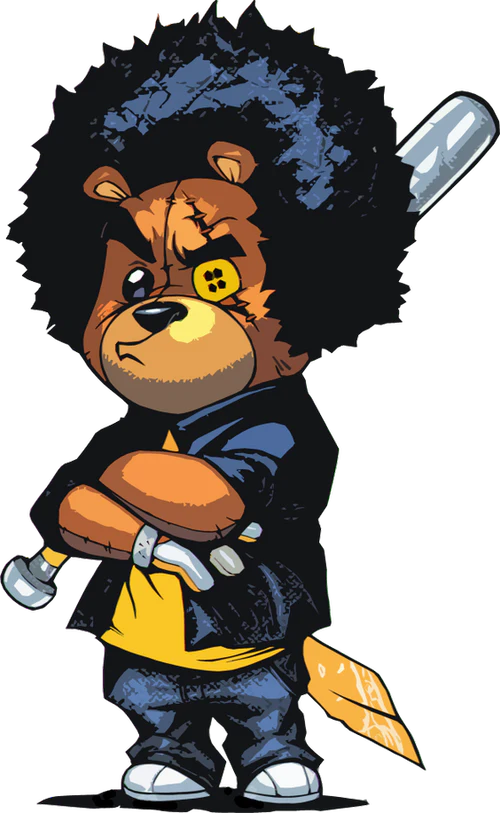 Kung Fu Teddy Bear DTF Transfers
