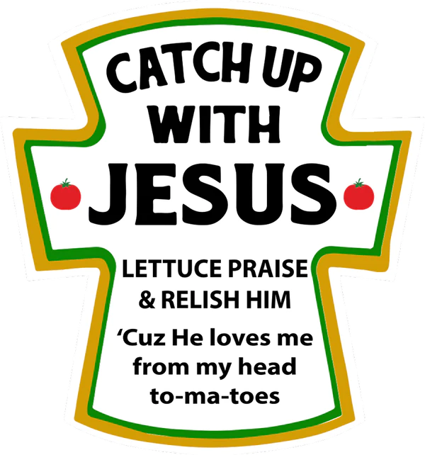 Catch Up With Jesus DTF Transfers