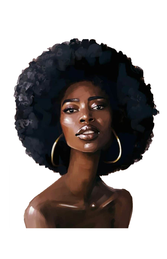 Graduate 2023 Black Woman Afro (DTF Transfer)