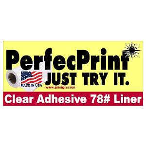 PerfecPrint 30" x 150' 3mil 78lb Liner w/ Clear Adhesive
